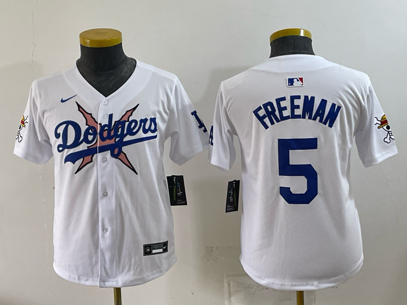 Youth Los Angeles Dodgers #5 Freeman white Game 2026 Nike MLB Jersey 0727003->youth mlb jersey->Youth Jersey